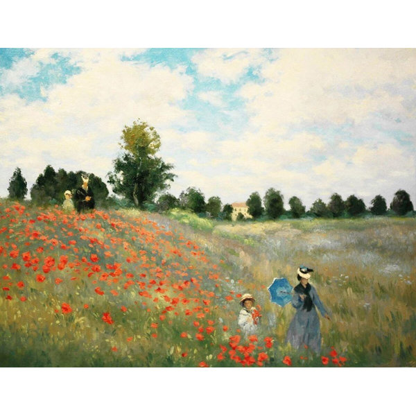 ClassicLiving Leinwandbild Mohnfeld bei Argenteuil von Claude Monet